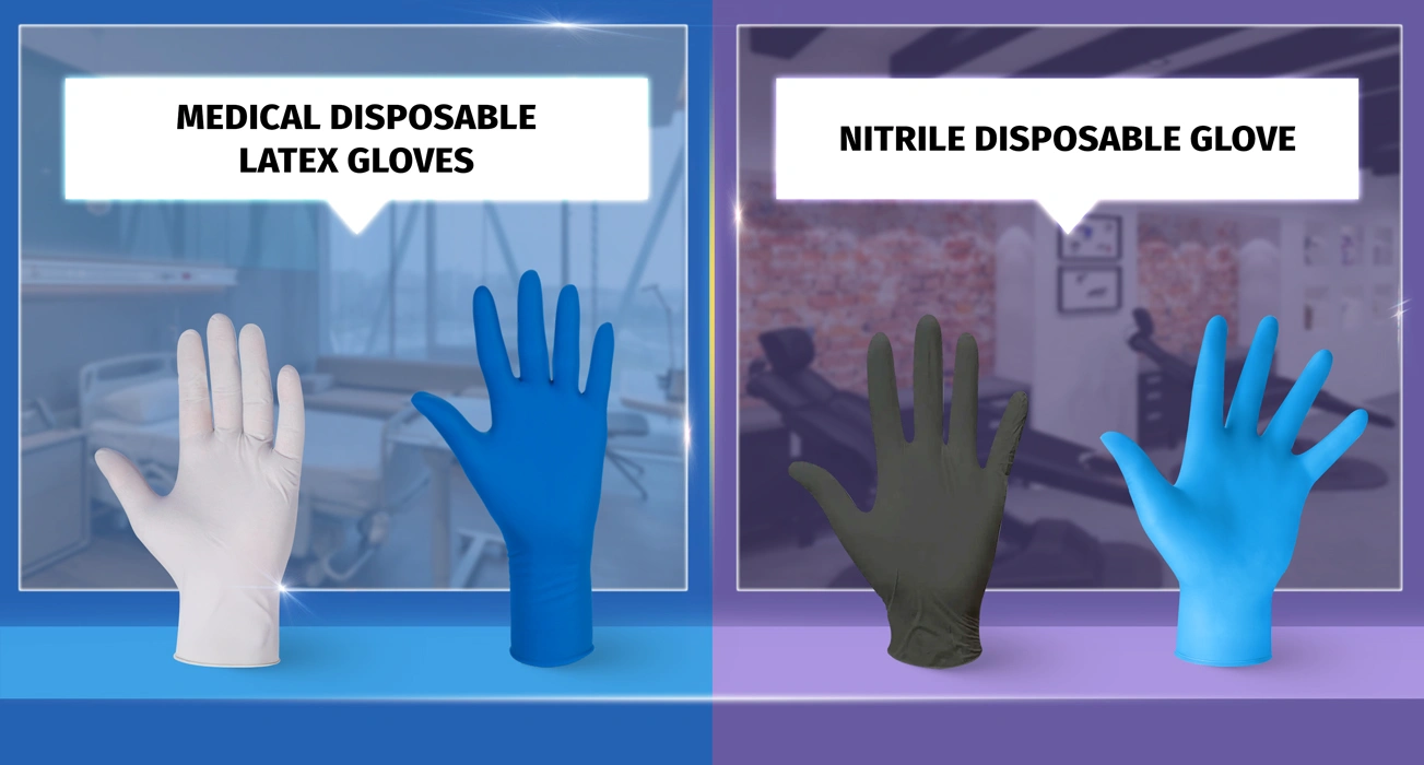 latex and nitrile gloves 